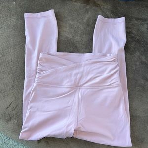 Lululemon Align light pink leggings cross waist